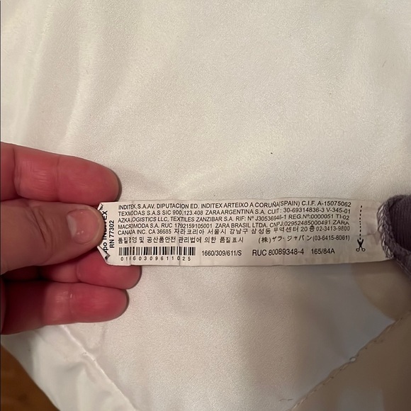 Zara Purple Fitted Crop T-Shirt Short Sleeve - Picture 4 of 4